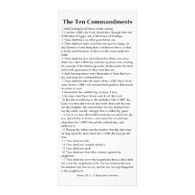 The Ten Commandments Prayer Card Rack Card