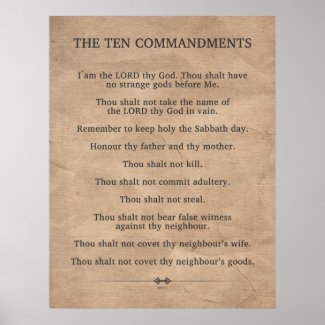 Christian Poster: The Ten Commandments