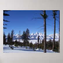 The Tetons in February Print