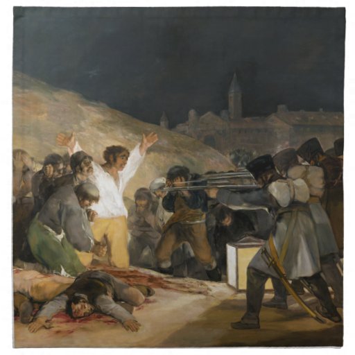 The Third Of May 1808 By Francisco Goya Napkin Zazzle