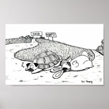 The Tortoise and The Hare, Pug Version Poster