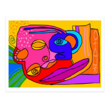 'the treasure map to the inside' postcard