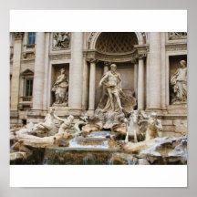 The Trevi Fountain in the City of Rome Poster