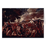 The Triumph Of Flora,  By Poussin Nicolas Greeting Card