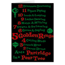 The Twelve Days Of Christmas Greeting Card