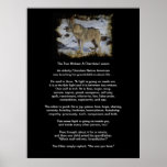 The TWO WOLVES CHEROKEE TALE Art Poster