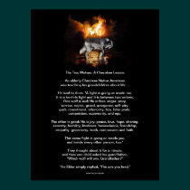 The TWO WOLVES CHEROKEE TALE Art Poster posters
