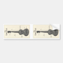 The Ukulele Stickers Bumper Sticker