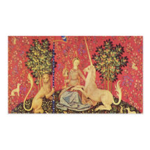 The Unicorn and Maiden Mediaeval Tapestry Image Business Cards