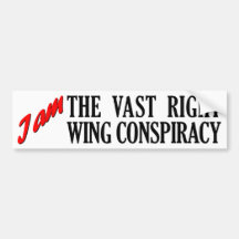 The Vast Right Wing Conspiracy Bumper Sticker
