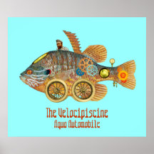 The Velocipiscine ~ Aqua Automobile Posters