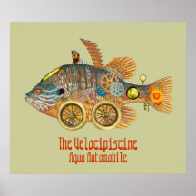 The Velocipiscine ~ Aqua Automobile Print