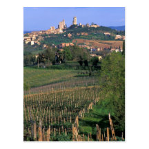 The village of San Gimignano sits in the rolling Post Cards
