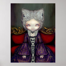The Violet Duchess gothic rococo lowbrow Art Print