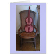 The Violin And The Rocking Chair Greeting Cards