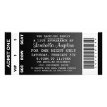 The VIP Ticket Birthday Invitation (Black)