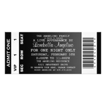 The VIP Ticket Birthday Invitation (Black)