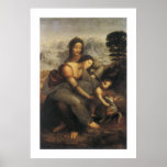 The Virgin and Child with Saint Anne Posters