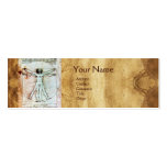 THE VITRUVIAN MAN , Antique Brown Parchment Business Card
