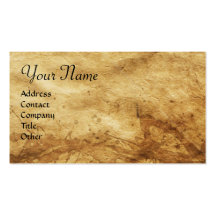 THE VITRUVIAN MAN , Antique Brown Parchment Business Cards