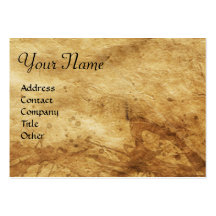 THE VITRUVIAN MAN , Antique Brown Parchment Business Card Templates