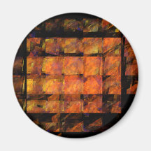 The Wall Abstract Art Round Magnet