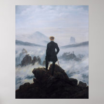 The wanderer above the sea of fog print