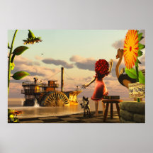 The Water Bus Arrives, Joseph Maas Print