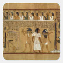 The Weighing of the Heart against Maat's Feather Square Stickers