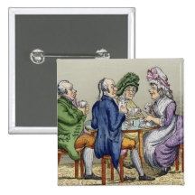 The Whist Party (colour litho) Pin