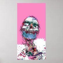 The white boa portrait print
