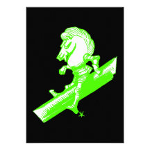 The White Knight in Apple Green Personalised Invitation