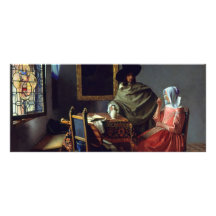 The Wine Glass, Jan Vermeer Rack Card