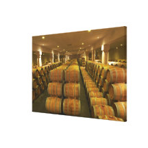 The winery, barrel aging cellar - Chateau Baron Stretched Canvas Print