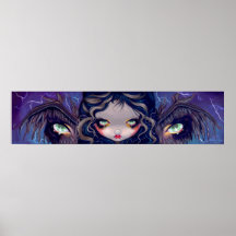 The Wings Have Eyes big eye lowbrow Art Print