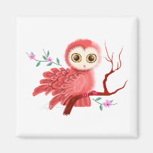 The Wistful Owl Fridge Magnets