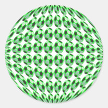 The World of Green Soccer Balls Sticker