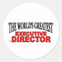 The World's Greatest Executive Director Round Stickers
