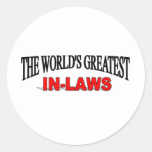 The World's Greatest In-Laws Round Sticker