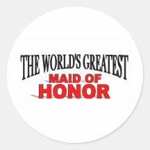 The World's Greatest Maid of Honour Sticker