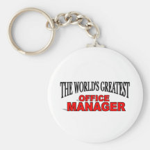 The World's Greatest Office Manager Keychain