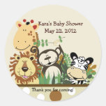 The Zoo Crew Jungle Animals Favour Sticker - Tan