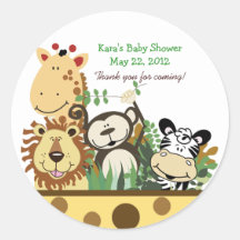 THE ZOO CREW (YELLOW) Custom Favour Sticker