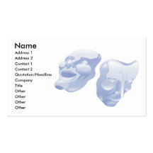 Theatre comedy and tragedy masks business cards