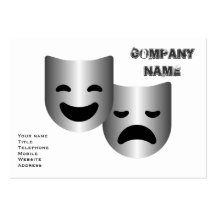 Theatre masks business card templates