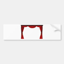 Theatre or cinema curtains bumper sticker
