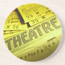 Theatre Sheet Music & Tickets Drink Coaster