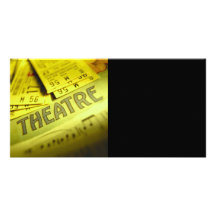 Theatre Sheet Music & Tickets Personalized Photo Card