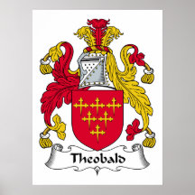 Theobald Family Crest Poster