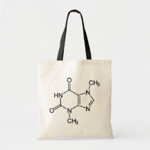 Theobromine Chocolate Molecule Canvas Bags